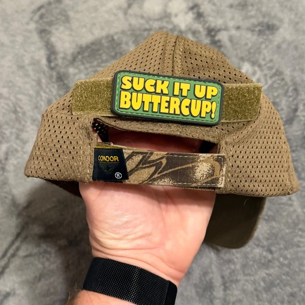 Condor Tactical Camo Baseball Cap SUCK IT UP BUTTERCUP Patch‎ Mesh Back